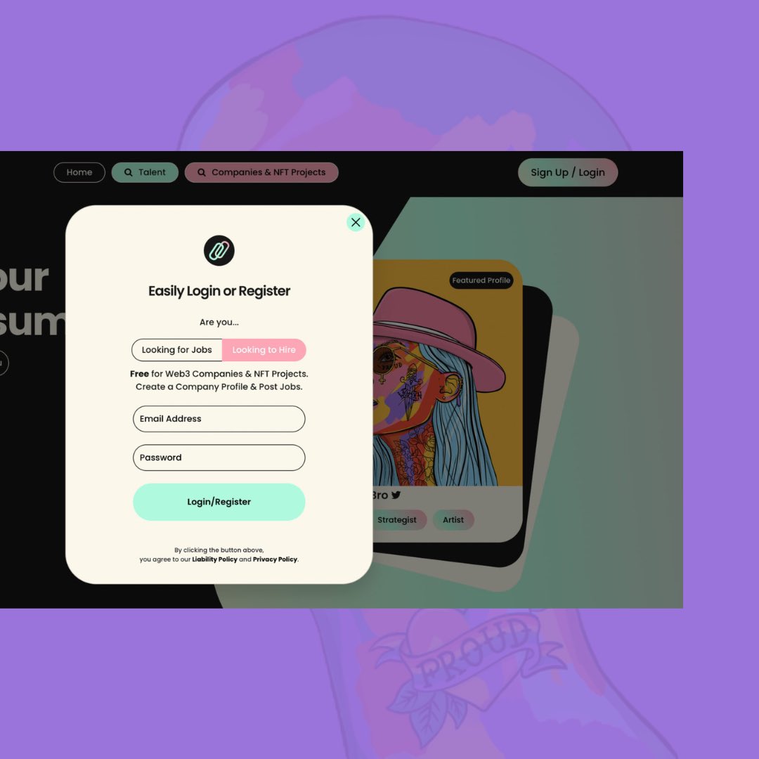 Creating a Web3 or NFT Project Company Profile is easy and free on Hired3.io 💁‍♀️