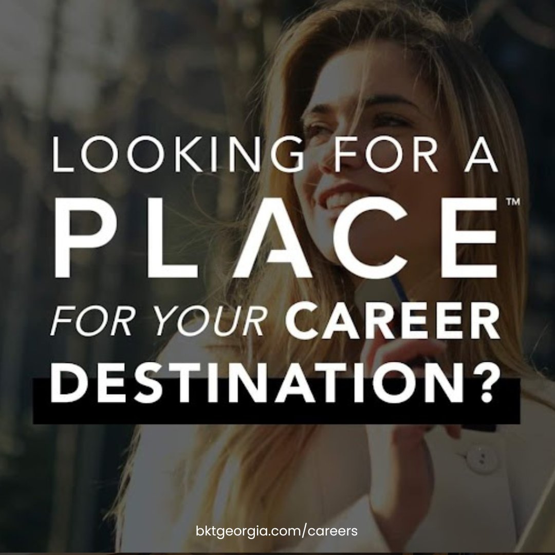 Check bktgeorgia.com/careers to know more!

#hiring #atlanta #realestate #joinnow #realestateagent #realestatejobs
#sellingatlanta #bktatlanta #bktatl #place #placeinc #ourhappyplace #benkinneyteam #atlantarealtor #findyourplace #atlantahomesforsale #sellatlanta #realtoratlanta