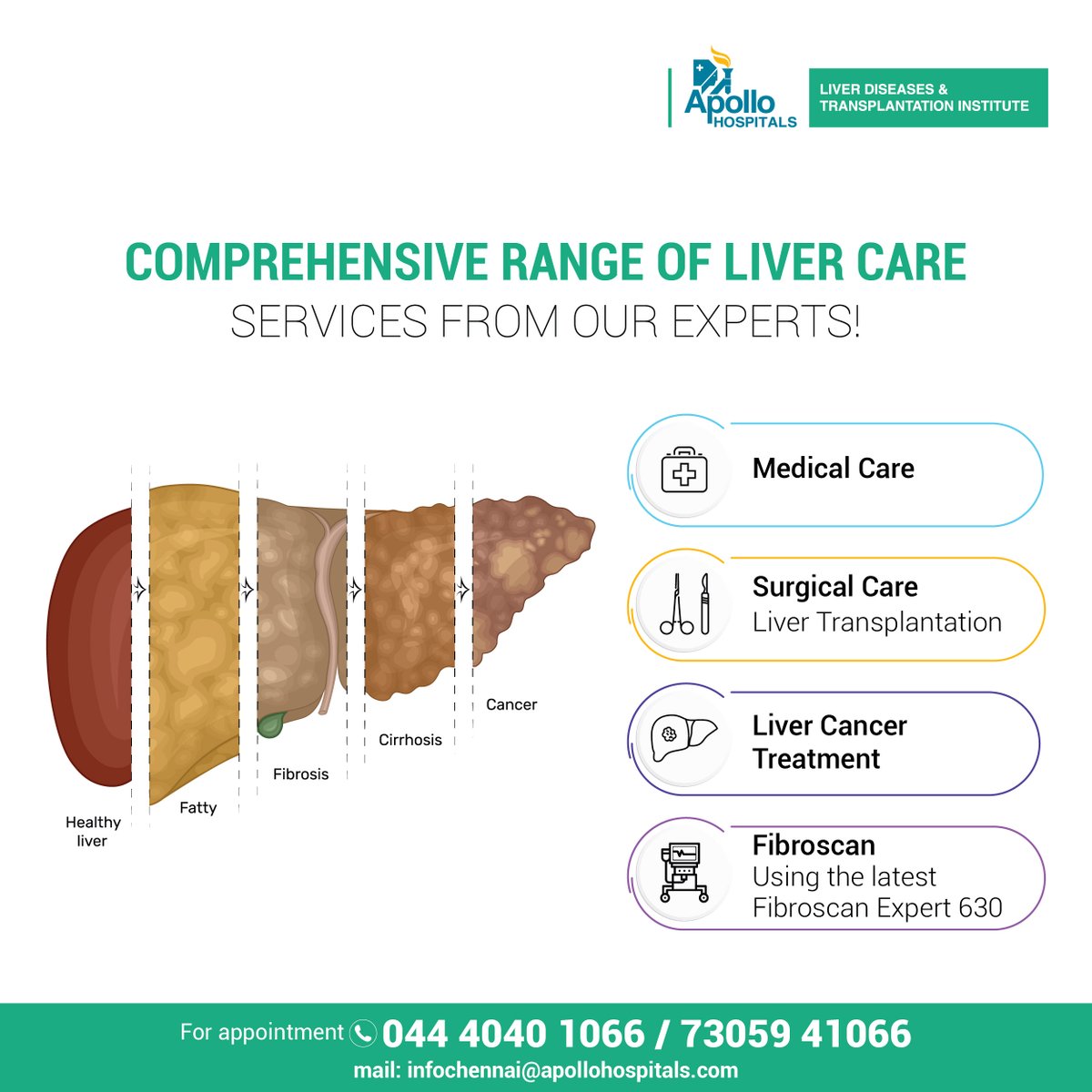 Take charge of your liver health today! Explore a comprehensive range of #LiverCare Services offered by our experts, covering conditions like alcoholic liver diseases, viral hepatitis B & C, liver cancer, & more. Safeguard your liver from harm today for a better tomorrow.