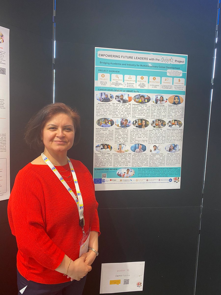 <a href="/SmarTitn/">SMARTitn</a> Early Stage Researchers are in focus on the poster "Empowering future leaders with the SMART project" for Multiple Career Pathways of Researchers in  #MSCA2024BE in Mons Belgium! 
<a href="/brubotics/">BruBotics VUB</a> <a href="/FYSC_VUB/">FYSC_VUB</a>