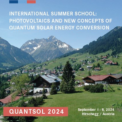 Application for #Quantsol Summer School 2024 is now open. PhD students and postdocs in their early career get intensive training by renowned experts in the field of #photovoltaics and #photocatalysis. hz-b.de/quantsol