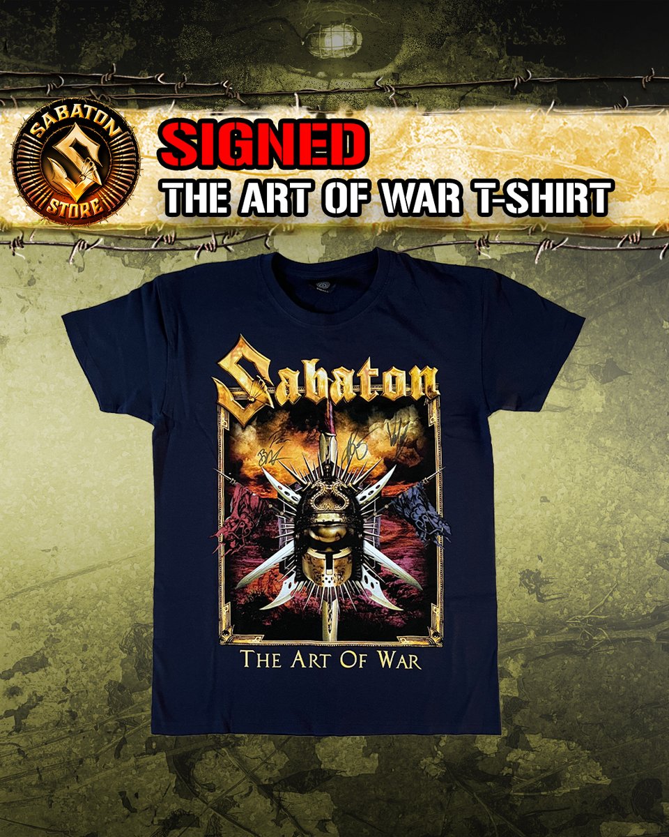 SURPRISE SIGNED MERCH DROP! 🎉 CLICK HERE 👉 store.sabaton.net/product/merch/… We’ve decided to release some signed “The Art Of War” band tees featuring signatures from our current lineup! Want one for your collection? BE QUICK! There aren’t many of them! #25yearsofsabaton