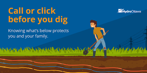 There is an underground network of gas lines, electricity, telephone, internet and TV cable wires, as well as water and sewer connections. Contact Ontario One Call @ON1Call at least one week before starting your project by phone 1-800-400-2255 or online bddy.me/3xHponO