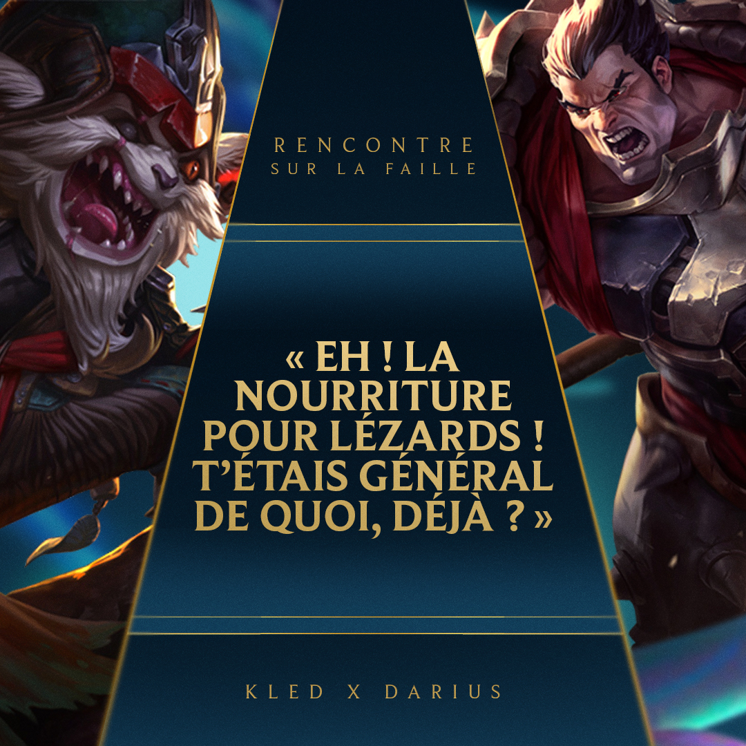 Les citations de Kled c'est toujours un régal 😂 Darius a pas dû aimer !