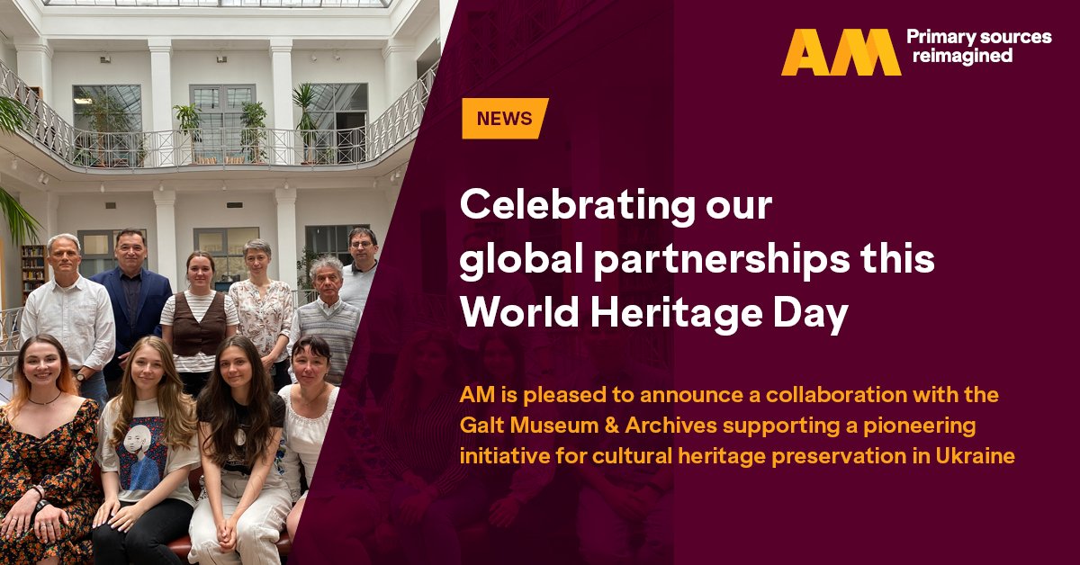 This #WorldHeritageDay learn how AM's collaboration with Andrew Chernevych @GaltMuseum is bringing together archival leaders with a new generation of Ukrainian professionals for the protection and conservation of Ukraine's cultural heritage. okt.to/H7iDQ6