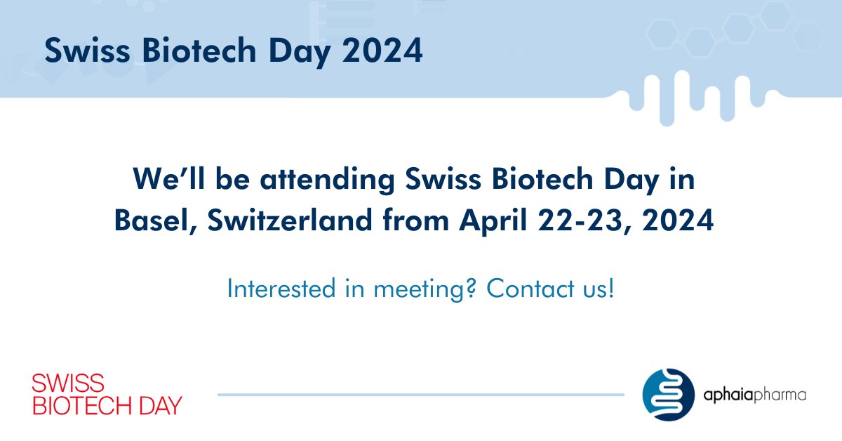 Our team is attending #SwissBiotechDay 2024 in Basel, Switzerland, from April 22-23. If you’re interested in meeting with us to learn more about our approach to treating and preventing #MetabolicDiseases like #diabetes and #obesity, contact us here: brnw.ch/21wIWlb