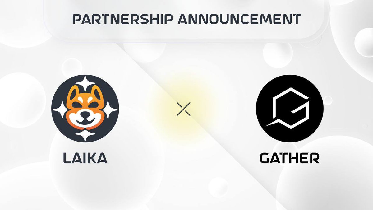 🔥 We're thrilled to announce our partnership with @GatherTop, a cutting-edge platform revolutionizing collaboration in the digital space. 🌐 Together, we'll explore new horizons in decentralized communication and community building. #Woof #LaikaXGatherTop #LaikaPartnerships