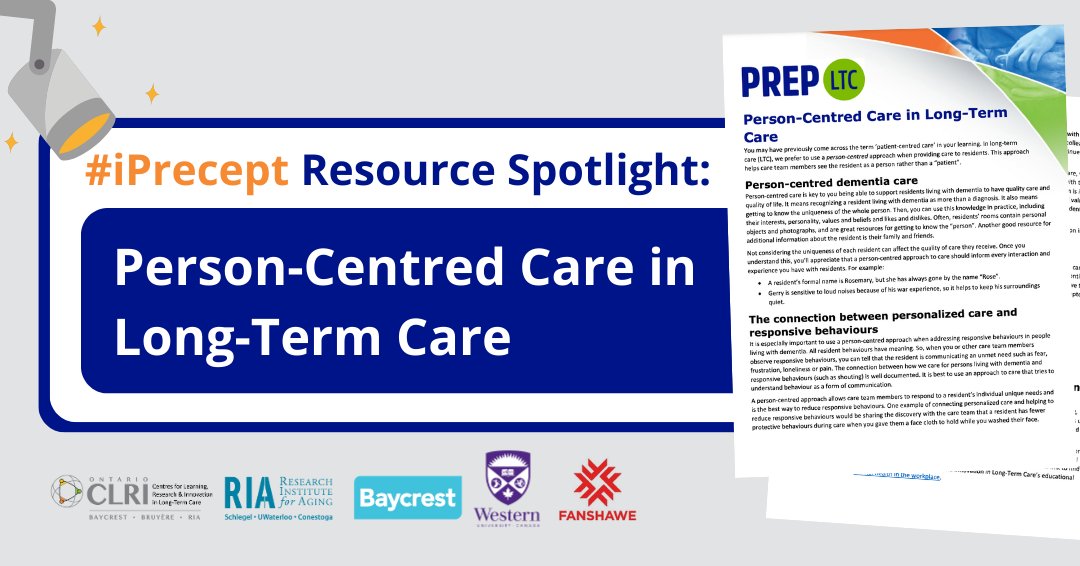 #iPrecept resource spotlight! 👇 When it comes to supporting residents with dementia, person-centred care is key 🔑 Check out this resource to learn more: ow.ly/EpZ350QleE6 Want more exclusive resources? Visit ow.ly/P3LS50QleE5