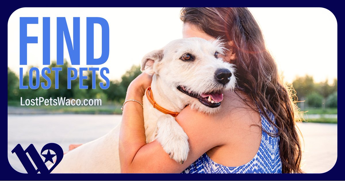 Reclaim your pets using LostPetsWaco.com, a vital online tool w/ real-time results for reconnecting you w/ your lost pet!

When Animal Control finds a stray animal in Waco or a partner city, the location & photo are uploaded & the animal is put on a 72-hour.

#wacotexas