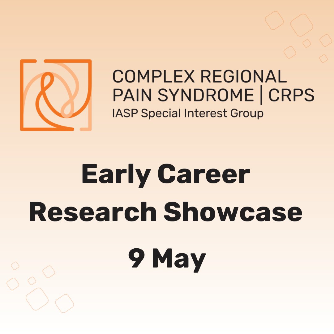 Register for the 9 May CRPS SIG: Early Career Research Showcase! Join us as we showcase the findings of four recent studies involving patients with complex regional pain syndrome conducted by early career researchers. bit.ly/4aNBI46