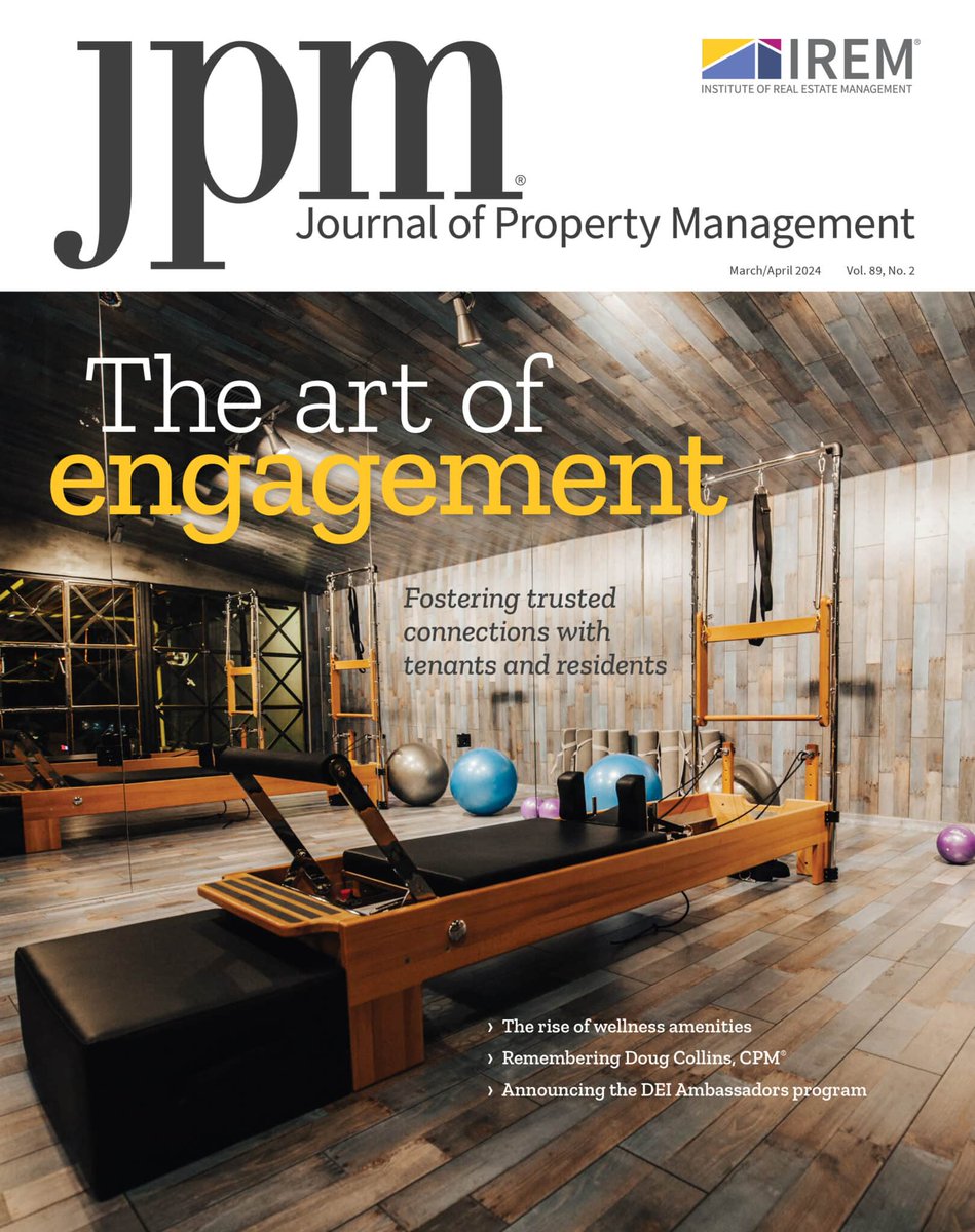 JPM is here! Highlights:

-Wellness amenities transforming property management 🌱
-Remembering Doug Collins, CPM® 🕊️
-Launch of the DEI Ambassadors program 🤝

Dive into these insights & more ➡️ JPMonline.org

#PropertyManagement #JPM #DEIAmbassadors