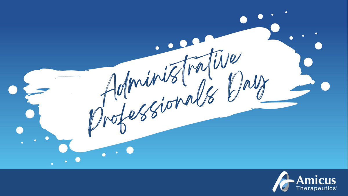 Thank you to our administrative colleagues who work tirelessly to support efforts aimed at improving the lives of people living with rare diseases. Your contributions are invaluable and truly make a difference! #AdministrativeProfessionalsDay #RareDisease #AmicusCares