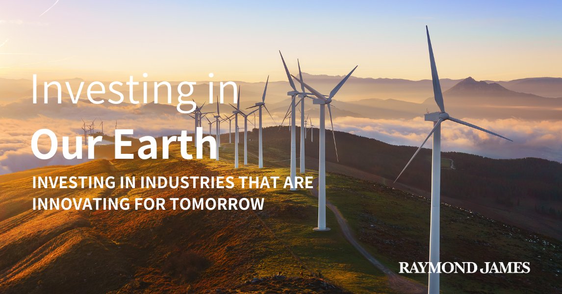 #sustainableinvesting Earth-focused investments are on the rise with new technologies and a greater focus on sustainable business practices. In honor of Earth Day, check out these opportunities for investing in our planet. Learn more: raymondjames.com/commentary-and…