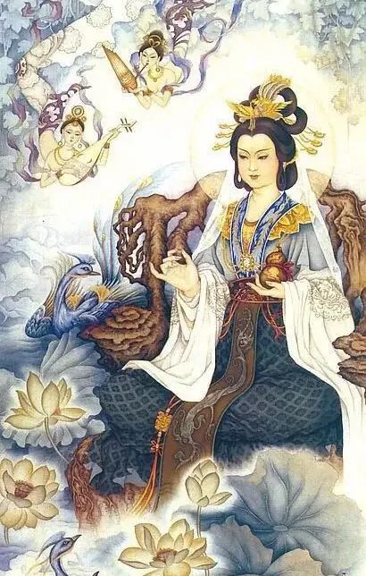 𝐐𝐮𝐞𝐞𝐧 𝐌𝐨𝐭𝐡𝐞𝐫 𝐨𝐟 𝐭𝐡𝐞 𝐖𝐞𝐬𝐭 is a famous #goddess in Chinese #mythology and folk beliefs, also revered as a female immortal in #Taoism, residing at the Yaochi on Mount Kunlun. This thread discusses the evolution of her image over time. 👇 1/4