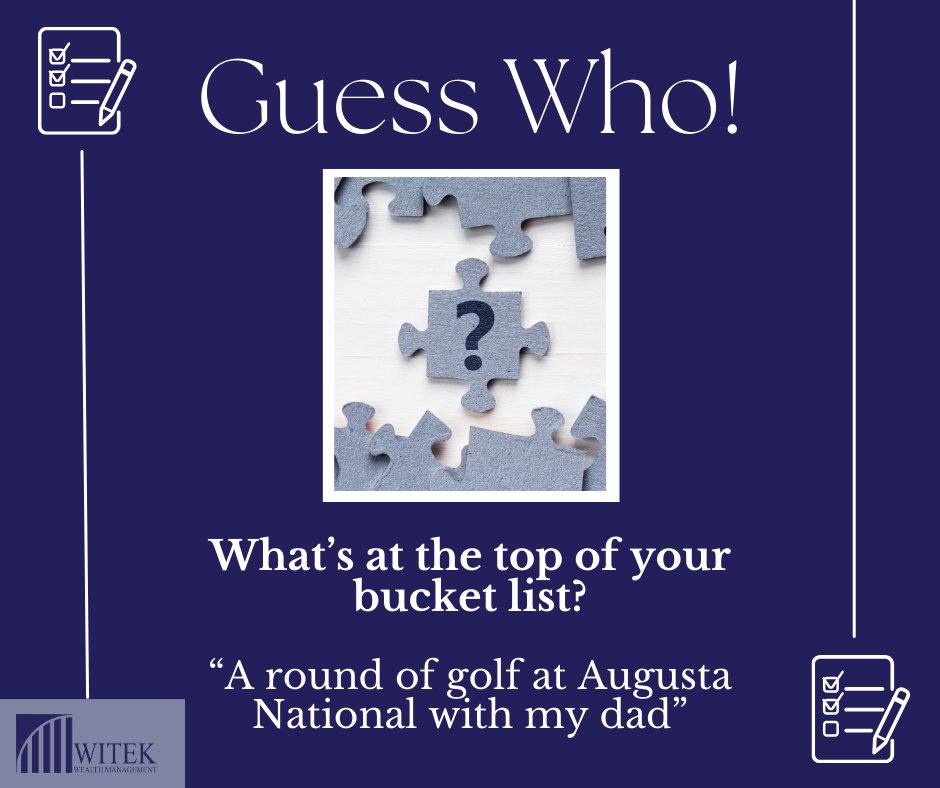 Guess who said it! Tell us in the comments below and we will reveal the answer tomorrow.

#WitekWealthManagement #GuessWho #MeetTheTeam