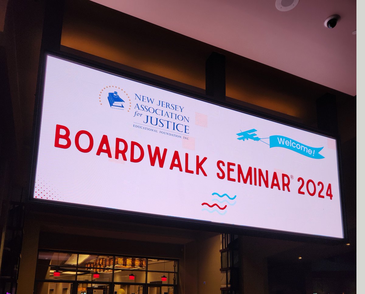 We’re at #boardwalkseminar 2024 – Stop By Our Booth for Special Offers and an exciting new product.

#BoardwalkSeminar #NJAJ #NJTrialAttorney #NJTrialAttorneys #NJBar #NJAttorney #NJLawyer #NJLawyers #NJAttorneys