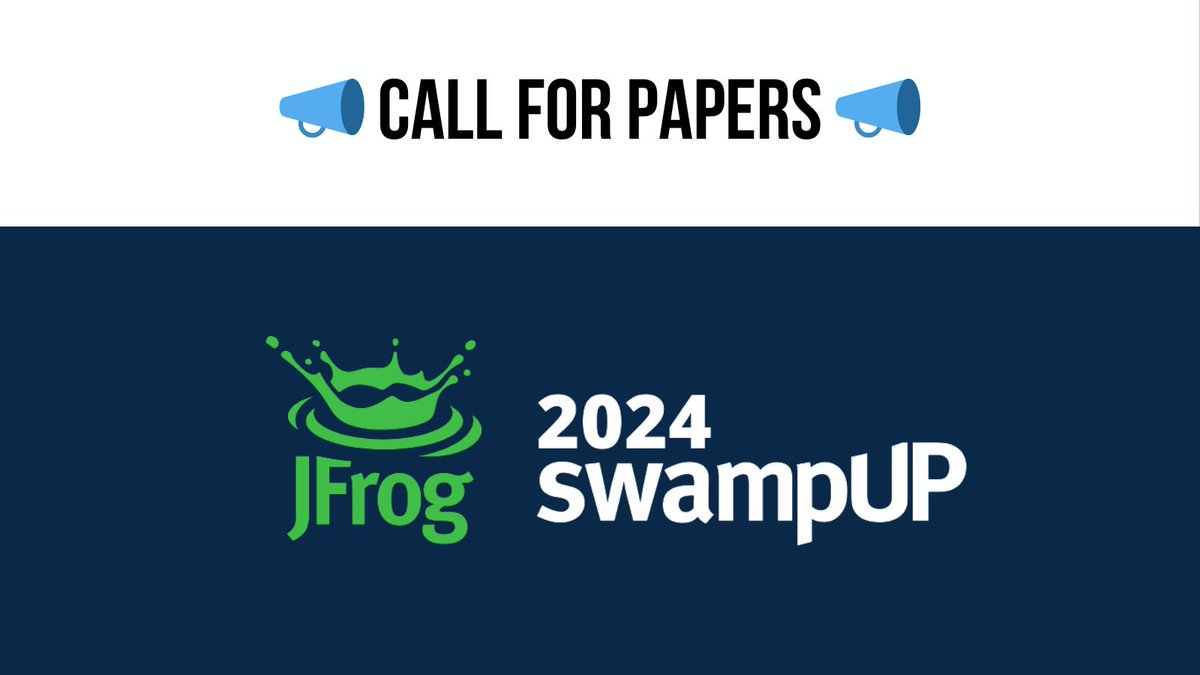 📞 Submit to our #swampUP2024 call for papers today! 

Happening in Austin, Texas from September 9th-11th, we want our JFrog customers, & #DevOps / #DevSecOps / #Security innovators to take the stage & share their learnings.

Submit before April 30th: jfrog.co/SU24cfs-X