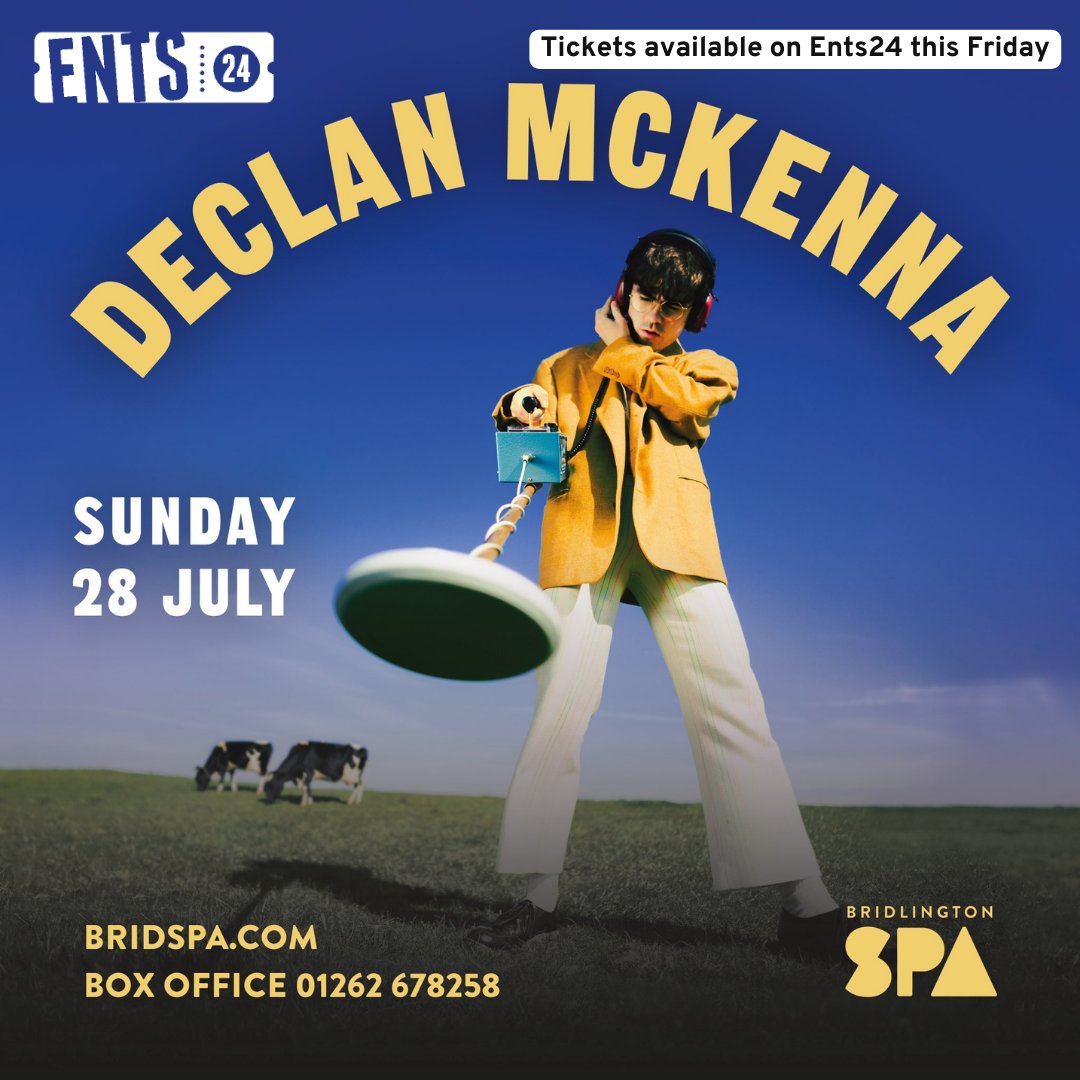 🎶 @DeclanMcKenna has announced a headline show at @bridspa this July 🌟 🎸 Grab tickets tomorrow from 10am:🎟️ ents24.com/bridlington-ev… #DeclanMcKenna #LiveMusic #BridlingtonSpa #ents24