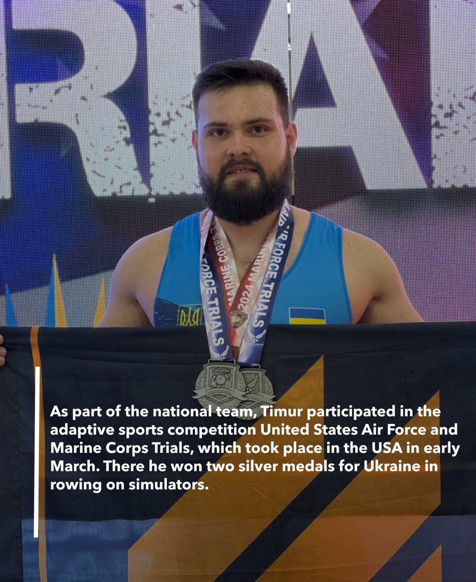 uvf_eng's tweet photo. Let us introduce you to the new ambassador of the Ukrainian Veterans Foundation -@Kyryllo_Kram
 
Timur Leon is a fighter of the 3rd Assault Brigade of the AFU and a member of the national adaptive sports team that represented Ukraine at the United States Air Force Trials. https://t.co/2G7eclP1dv