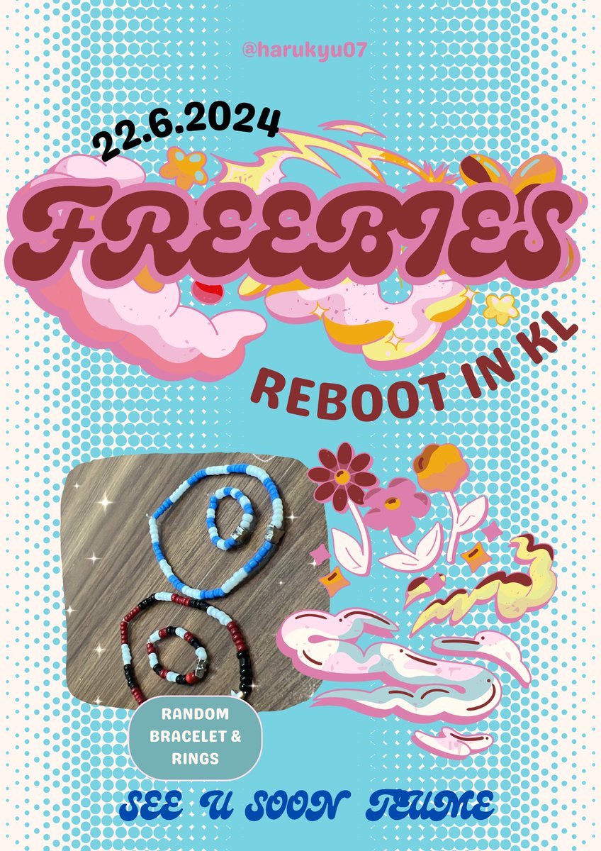 HI TEUMEEEE!!! i'll be giving out some freebies for you at #REBOOTinKL #TREASUREinKL ✨💎

*LIMITED 150 PCS ONLY*

*HOW TO CLAIM* 🫣
• rt and like this post
• fcfs
• follow me for more update

see u soon 🎀😆

#TREASUREinMY #REBOOTinKL #REBOOTinMY 
#TREASUREinKL