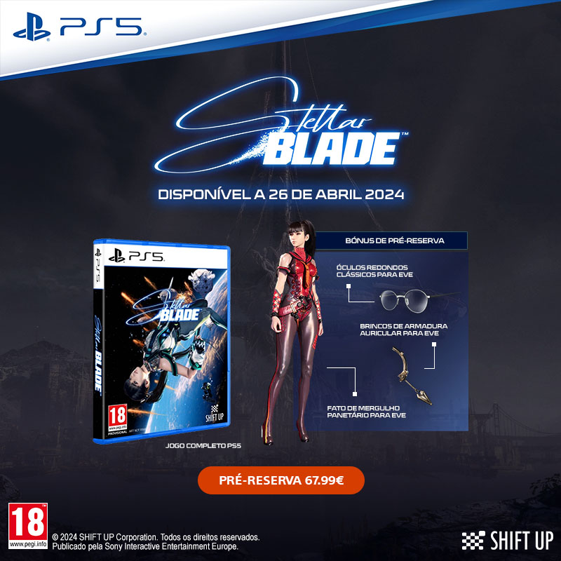Stellar Blade chega à #PS5 a 26 de abril, já fizeste a tua pré-reserva?

Reserva agora:
t.ly/dbfUl