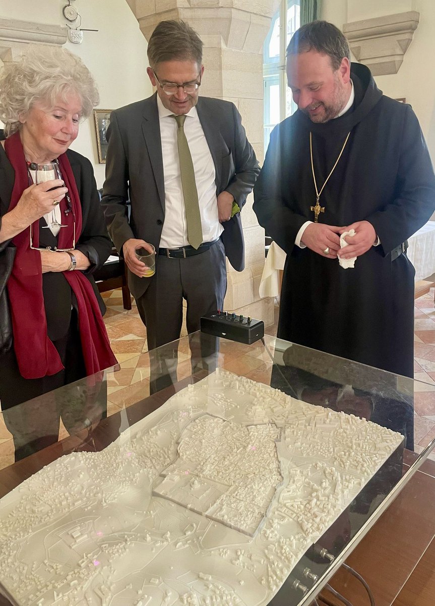 Religious Freedoms in a Conflicted Jerusalem - or what exactly means the „Universal City of Jerusalem“: honoured to host the presentation of a 3D-modell of the city’s religious sites and a podium with inspirational speeches by Cardinal Pizzaballa, @DanielSeidemann and @GerAmbTLV