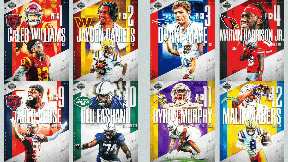 SpartanCreation's tweet photo. 🎨📷
32 choix. 32 visuels. Pour la #NFLFRMockDraft2024 de la communauté #NFLFR !
#NFLDraft #smsports https://t.co/JYMMF4Zwfg