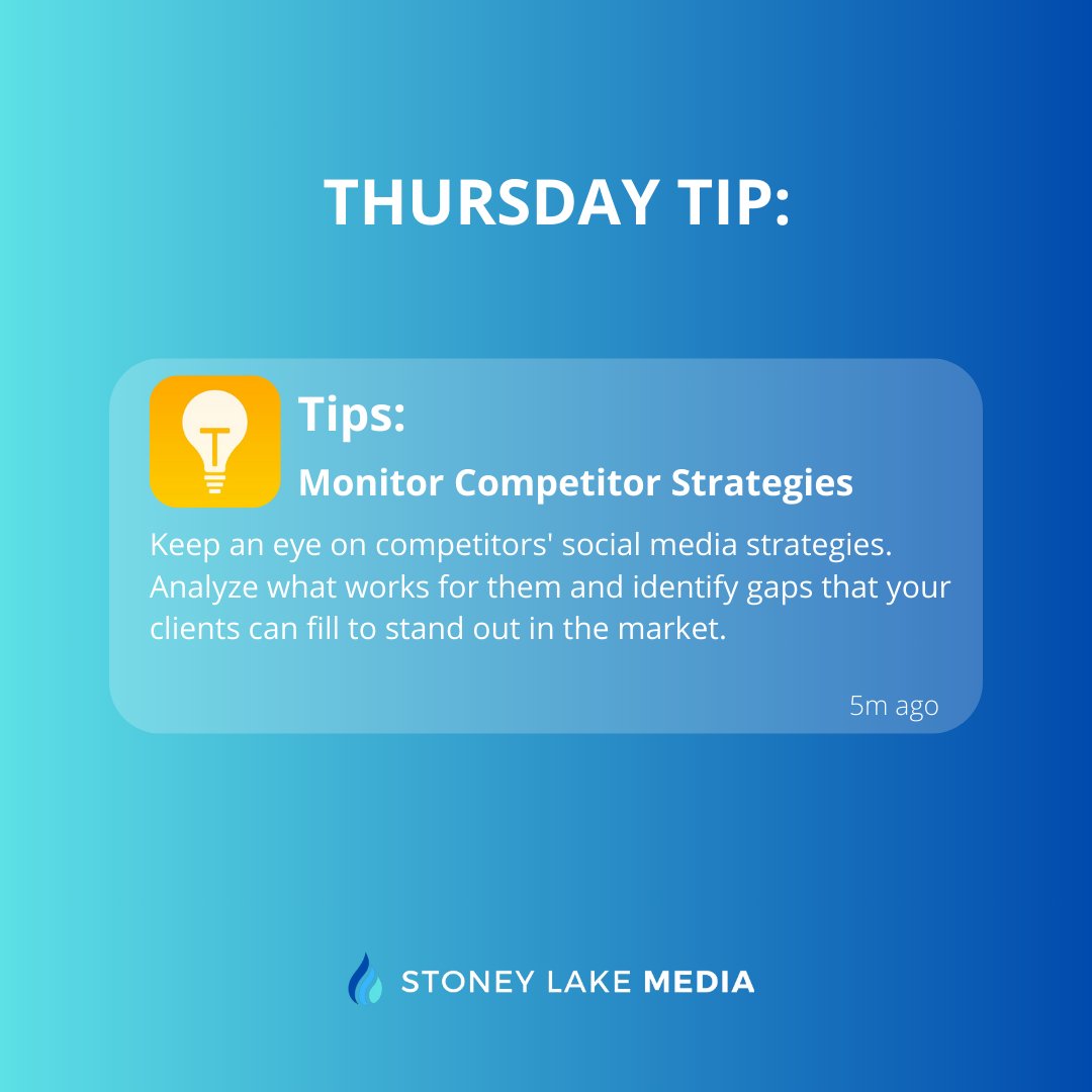 Monitor Competitor Strategies 👣 Unlock your weekly dose of wisdom every Thursday with our #ThursdayTips! 💡 Stay tuned for valuable insights and pro tips that empower your journey. #KnowledgeDrop #WeeklyWisdom