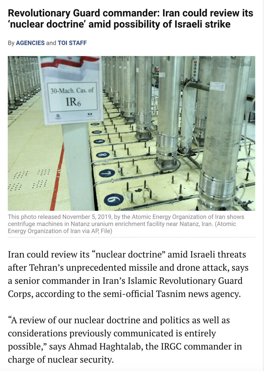 Before Trump demolished the Obama-era nuclear deal with Iran, the IAEA certified that Iran was in compliance with the deal. Trump wrecked the deal anyways. He then ordered the murder of Iran's top general. Biden then came to power and did nothing to revive the deal. On the