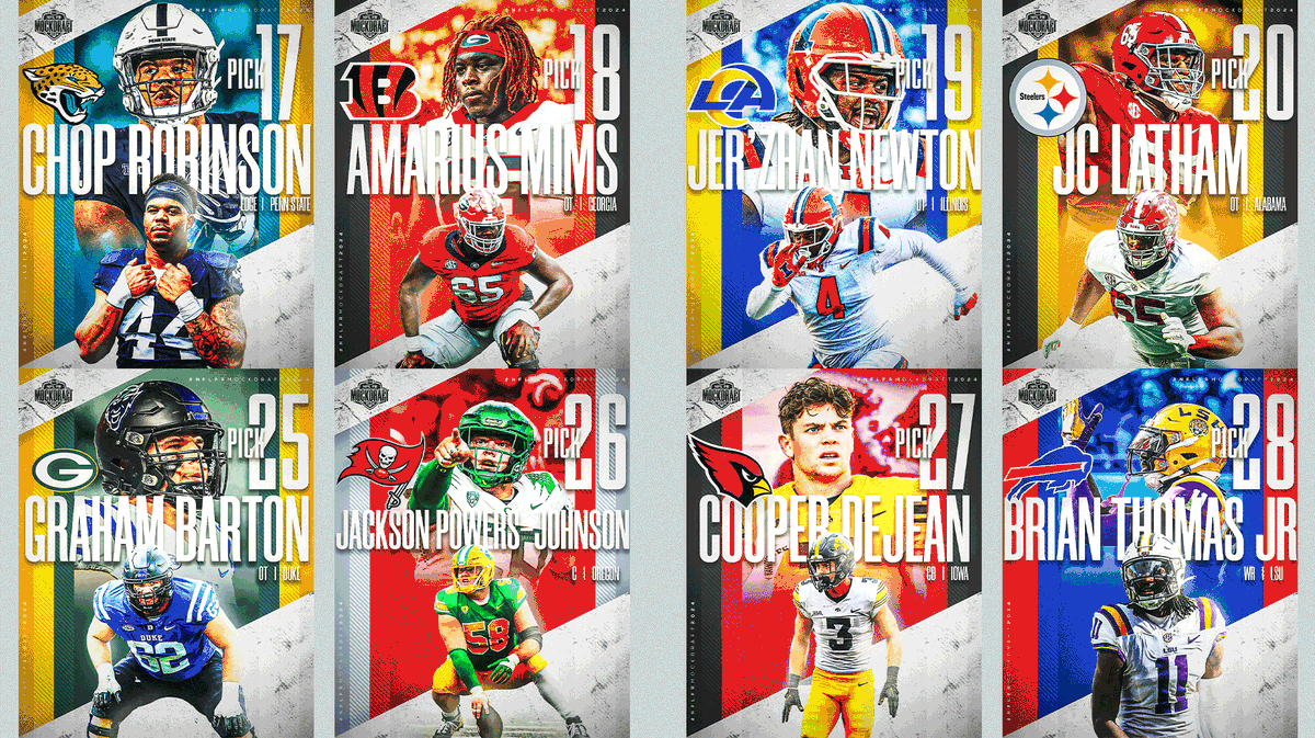 SpartanCreation's tweet photo. 🎨📷
32 choix. 32 visuels. Pour la #NFLFRMockDraft2024 de la communauté #NFLFR !
#NFLDraft #smsports https://t.co/JYMMF4Zwfg