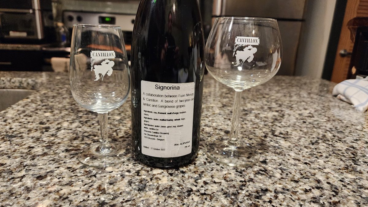 I started the Cantillon Zwanze Day warm up the other night with the excellent Signorina.