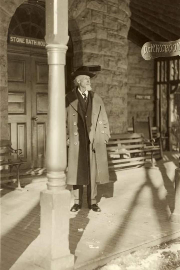 The last photo of Buffalo Bill Cody was taken outside his doctor's office in Glenwood Springs, Colorado in 1917.