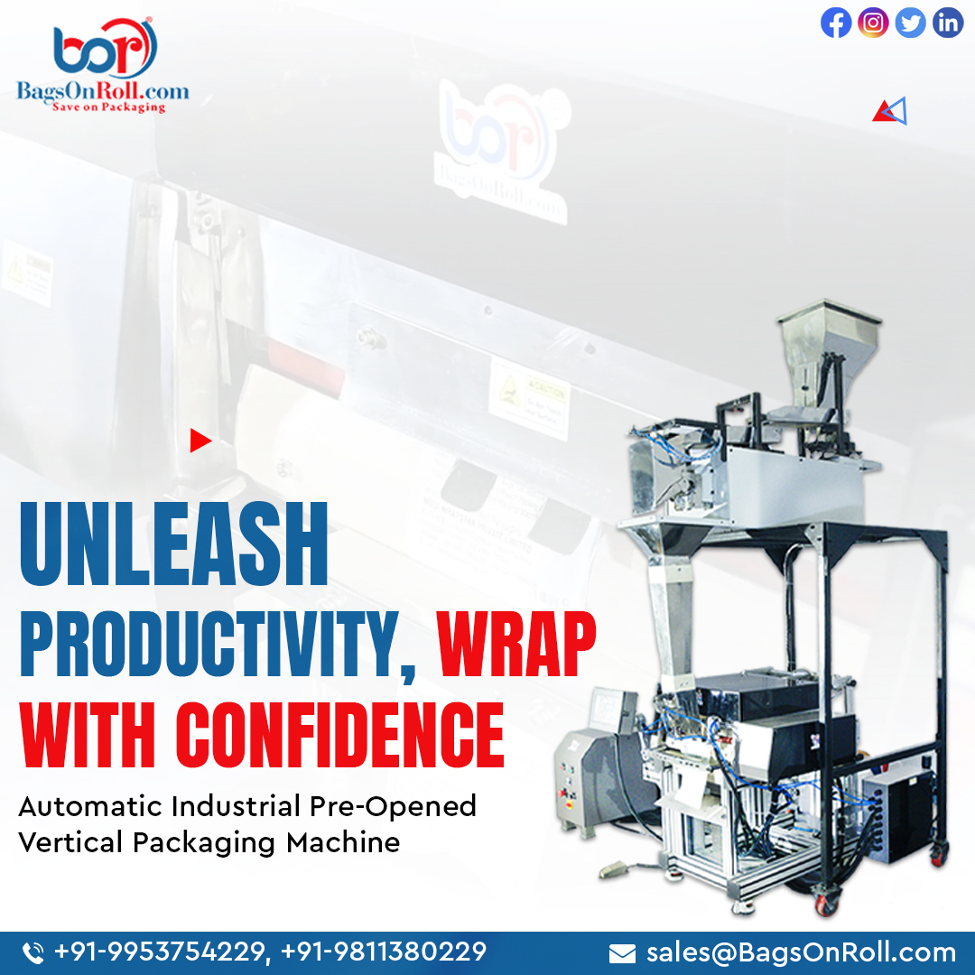 bagsonroll's tweet image. Unleash Productivity, and Wrap with confidence.

Automatic Industrial Pre-Opened Vertical Packaging Machines.

Connect with us to learn more
📲 +91-9953754229, +91-9811460229
📩 sales@BagsOnRoll.com
🌐 bagsonroll.com

#bagsonroll #packagingmachine #machinepackaging