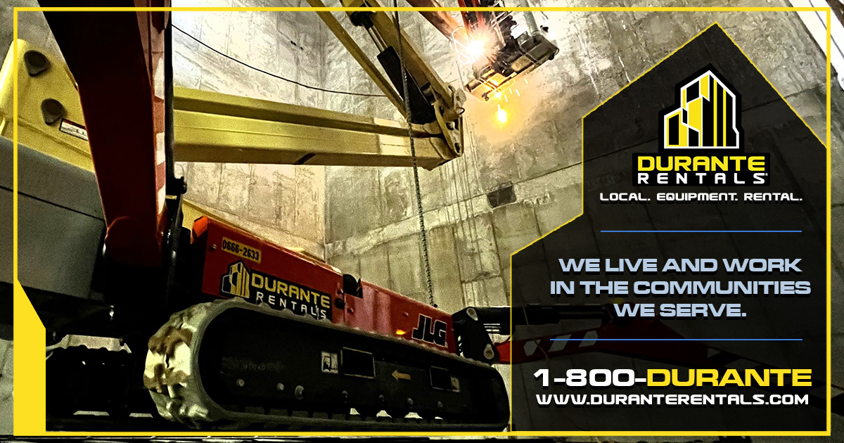Durante Rentals’ widespread local presence ensures quick response to your project requirements. Our knowledgeable staff is equipped with the expertise and solutions to address all your equipment needs and ensure your job is on track for success. Call 1-800-DURANTE today!