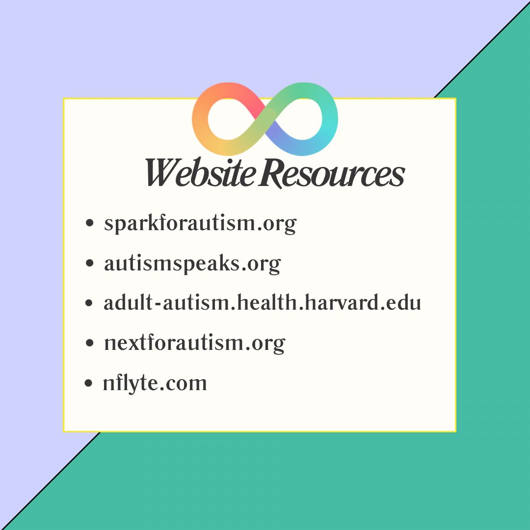 Here are a few resources, websites and social media accounts that provide information on navigating the world as an autistic adult.

If you like any of these resources, talk to your mental health professional about them and see how they can serve you. #ferrenfamilycounseling