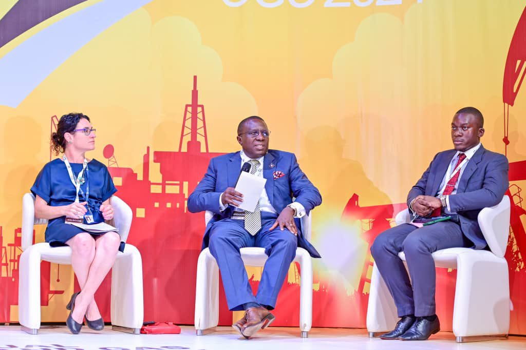 Our Vice Chairperson @SarahKagingo representing Chairman @humphrey_nzeyi at the #OilandGasConvention2024 has reiterated the Private Sector’s commitment to facilitating Just Energy Transition in Uganda.