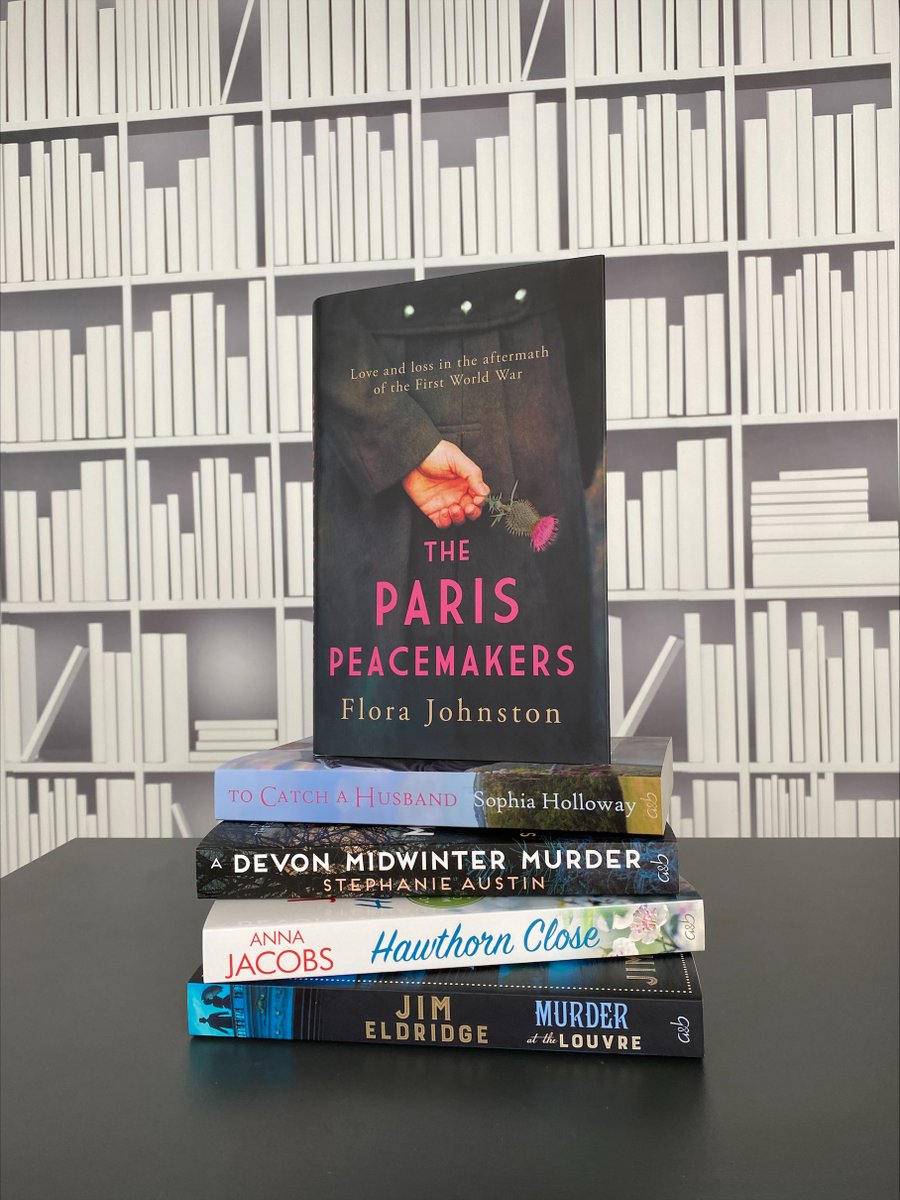 It's publication day here at Allison & Busby 
Check out our new April titles:  
🌸THE PARIS PEACEMAKERS by @florajowriter
🎩TO CATCH A HUSBAND by @RegencySophia
🔪A DEVON MIDWINTER MURDER by Stephanie Austin
🌼HAWTHORN CLOSE by Anna Jacobs 
🖼MURDER AT THE LOUVRE by Jim Eldridge