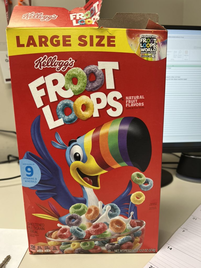 LukeGriffith11's tweet image. Snacking on @JacobAllen1a’s favorite breakfast cereal this morning at work. #BigFan