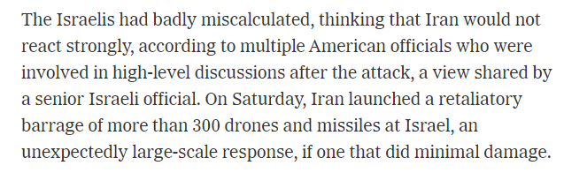 The Netanyahu government—filled with grifters, fanatics, and Bibi's cronies—simply isn't competent to handle the situation they're in. The U.S. has no choice but to impose strict limitations on any assistance provided to them. nytimes.com/2024/04/17/wor…