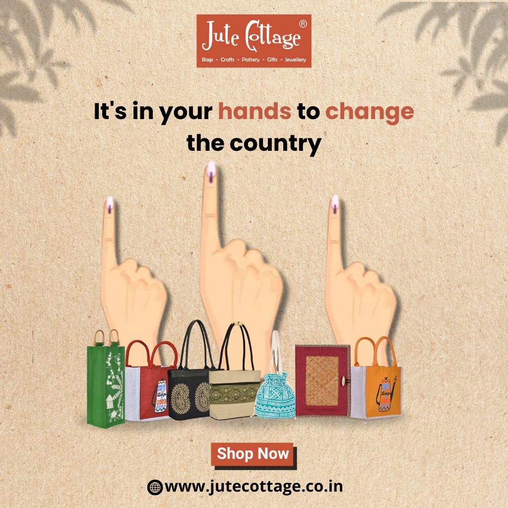 Your one Vote can lead to big changes, choose the better for you and better for the country. It’s your Right To Choose better✨☝🏻

For more visit jutecottage.co.in

#JuteCottage #changes #lead #vote #righttovote #economy #country #better #jutebags #sustainable