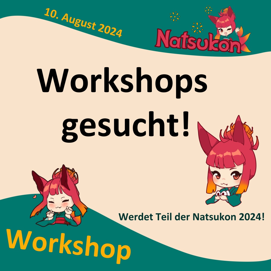 🥁 Deine Expertise ist gefragt! 🥁

Natürlich dürfen auch Workshops auf der Natsukon nicht fehlen. Das Tolle daran, Gleichgesinnte zu treffen, ist schließlich auch, dass wir viel voneinander lernen können. ☺️🎓

natsukon.de/anmeldung-work…

#germancosplay #germanconvention