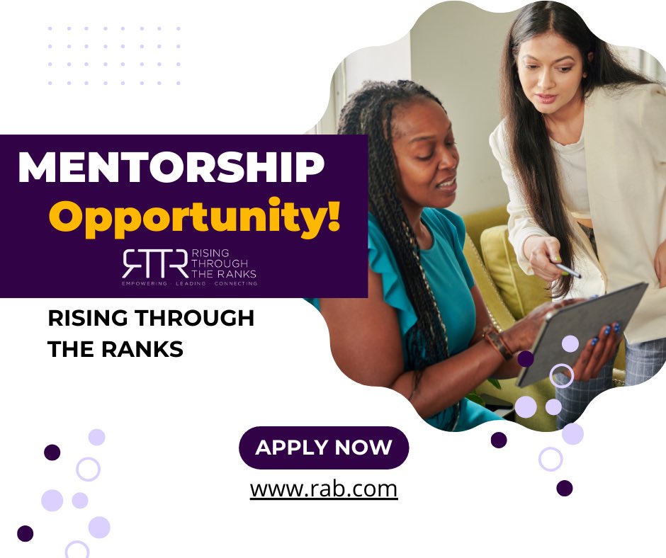 We are super excited to share another impactful mentorship opportunity.  RAB is now accepting applications to attend the highly anticipated 16th annual Rising Through the Ranks women’s leadership training!  Click the link for details! rab.com/public/academy…