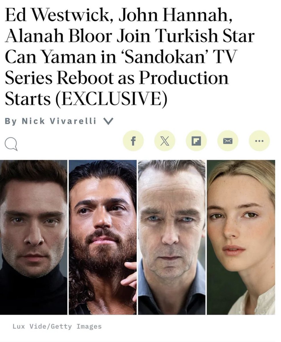 Can Yaman, “Sandokan” isimli yeni dizide Gossip Girl’ün Chuck Bass’ı Ed Westwick ile oynayacak 🇹🇷💫

#CanYaman #EdWestwick #ChuckBass #Sandokan #GossipGirl