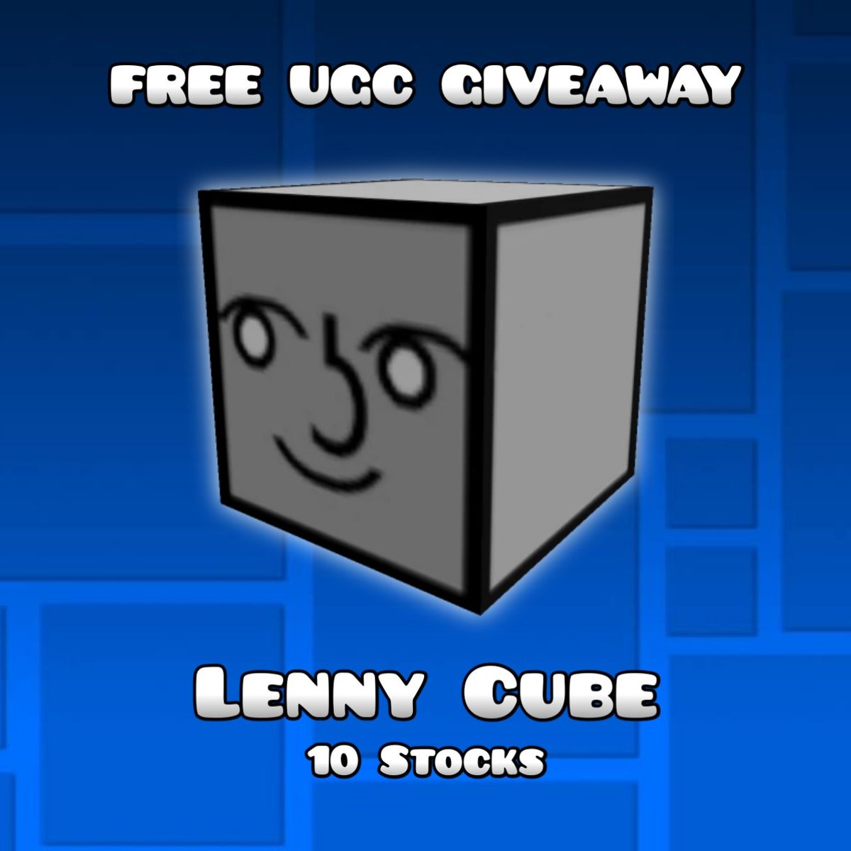 🎩 FREE UGC ITEM GIVEAWAY 🎩
Lenny Cube (my 1st free ugc)

HOW TO JOIN
👍 LIKE THIS POST 👍
🔄 RETWEET 🔄
🫂 FOLLOW ME & @RBXSantaDecides 🫂

🏆 10 WINNERS 🏆

⏰ ENDS IN TWO DAYS ⏰
🍀 GOOD LUCK EVERYONE! 🍀
#Roblox #RobloxUGC #RobloxDev #RobloxGiveaway #RTC
