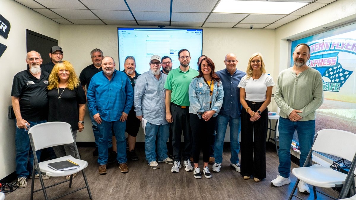 driveWFX's tweet photo. A landmark day at #WFX! 🚚💡 CEO Randy Timms & members of our leadership team met with our first Driver Council to discuss key issues. We're committed to listening and improving together. #TruckTalk #WFXStrong https://t.co/zIXwXsqU1w