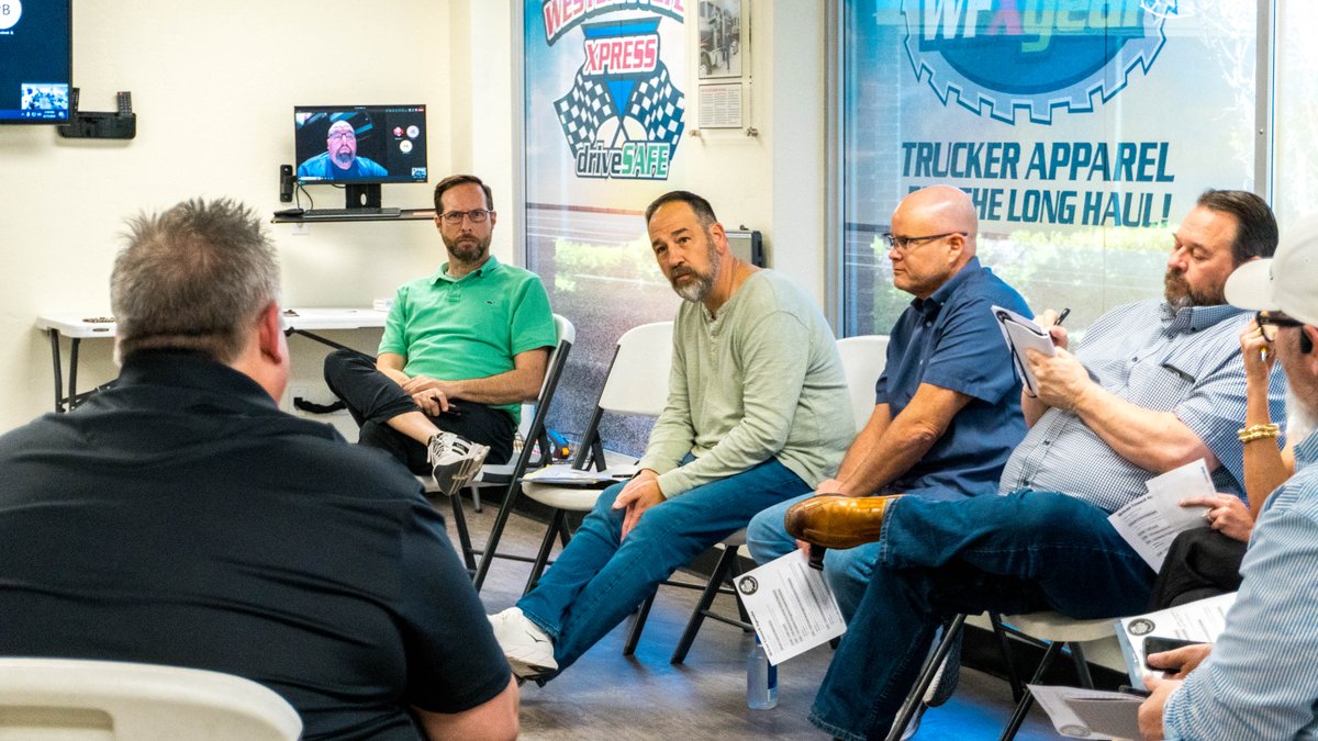 driveWFX's tweet photo. A landmark day at #WFX! 🚚💡 CEO Randy Timms & members of our leadership team met with our first Driver Council to discuss key issues. We're committed to listening and improving together. #TruckTalk #WFXStrong https://t.co/zIXwXsqU1w