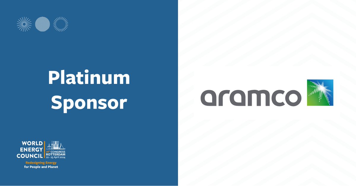 Thrilled to announce @aramco as a platinum sponsor! A key contributor in the #energytransition, it’s set to make an impact. Join them at booth 3.150. #WEC2024 is your spot for global energy insights. Register now! 👉worldenergycongress.org/rotterdam/regi… #RedesigningEnergy