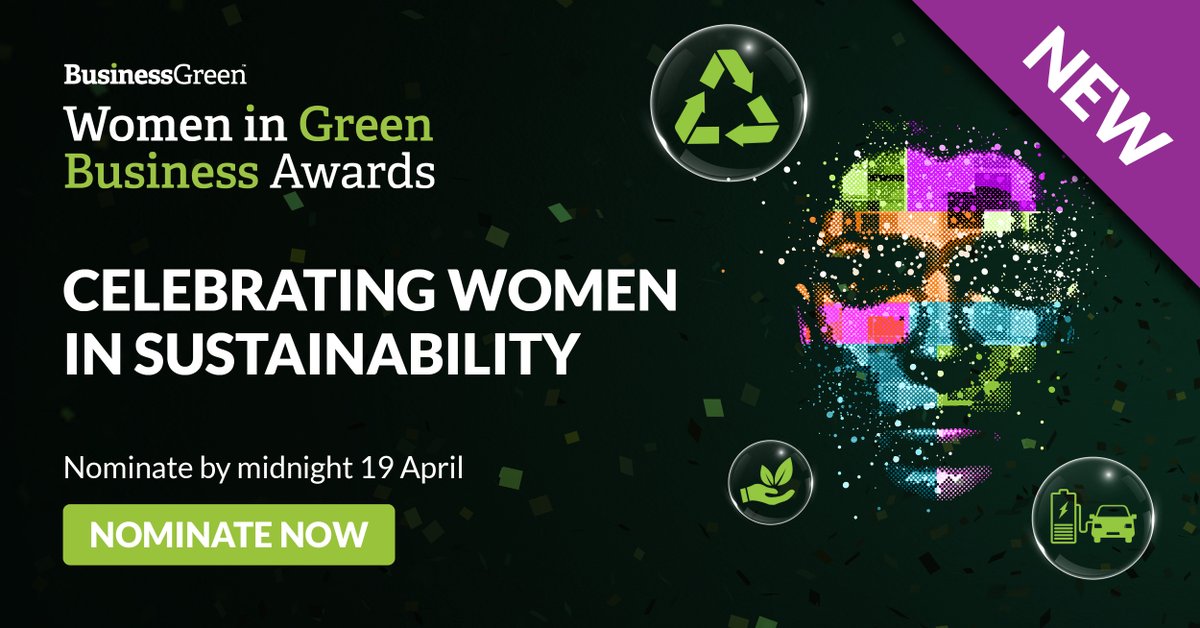 📣 The nomination deadline for the Women in Green Business Awards is tomorrow, Friday 19 April.  The Women in Green Business Awards will bring together hundreds of inspirational women from across the green economy to showcase and celebrate the work going on to advance the green…