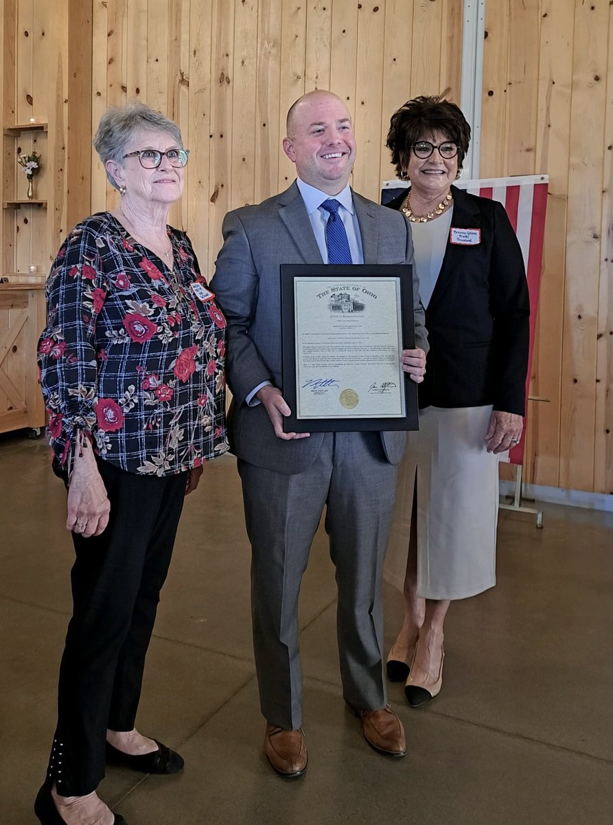 BrianStewartOH's tweet photo. It was my privilege to join the @pickawayohgop Women's Republican Club this week to celebrate their 75th anniversary with a commendation from the Ohio House. Great seeing so many friends that have worked very hard to help candidates like me over the years. https://t.co/JZb3nikV8I