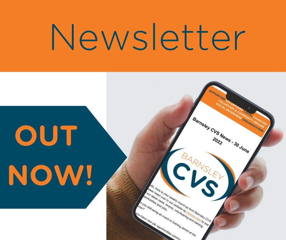 ✅ This week's newsletter is out now! ✅ There are lots of funding opportunities and events happening in Barnsley that are worth knowing about! ➡ If you are not already, sign up here: barnsleycvs.org.uk/about/newslett…